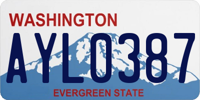 WA license plate AYL0387