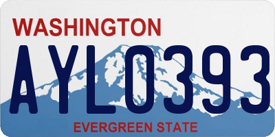 WA license plate AYL0393