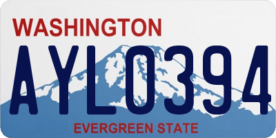 WA license plate AYL0394