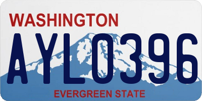 WA license plate AYL0396