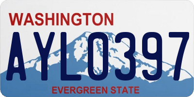 WA license plate AYL0397