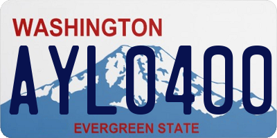 WA license plate AYL0400