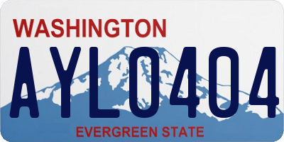 WA license plate AYL0404