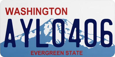 WA license plate AYL0406