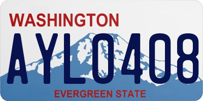 WA license plate AYL0408
