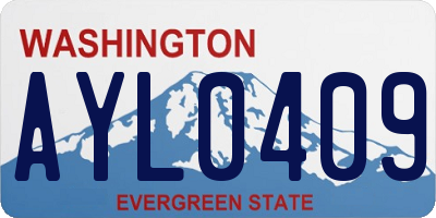 WA license plate AYL0409