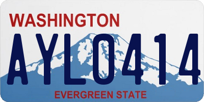 WA license plate AYL0414