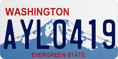 WA license plate AYL0419