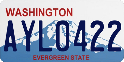 WA license plate AYL0422
