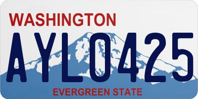 WA license plate AYL0425