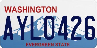 WA license plate AYL0426