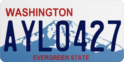 WA license plate AYL0427