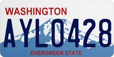 WA license plate AYL0428