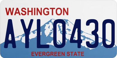 WA license plate AYL0430