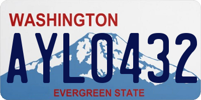 WA license plate AYL0432
