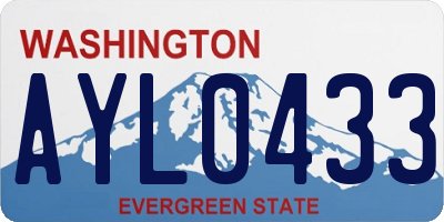 WA license plate AYL0433