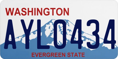 WA license plate AYL0434