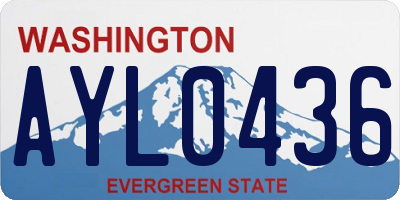 WA license plate AYL0436