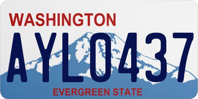 WA license plate AYL0437