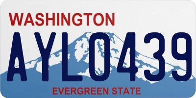 WA license plate AYL0439