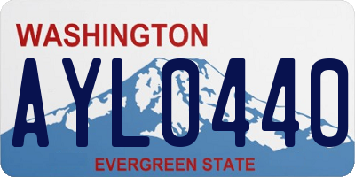 WA license plate AYL0440