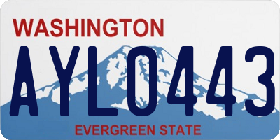 WA license plate AYL0443