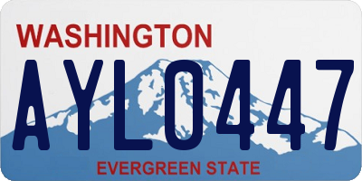 WA license plate AYL0447