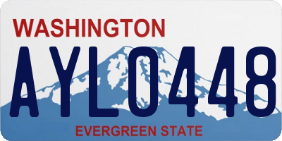 WA license plate AYL0448