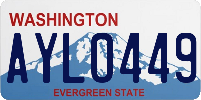 WA license plate AYL0449