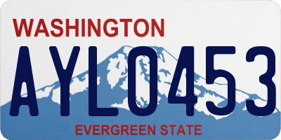 WA license plate AYL0453