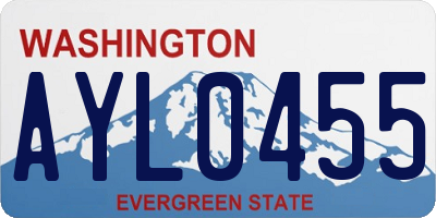 WA license plate AYL0455