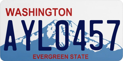 WA license plate AYL0457