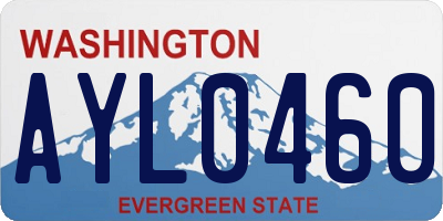 WA license plate AYL0460