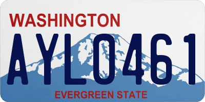 WA license plate AYL0461