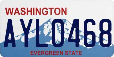WA license plate AYL0468