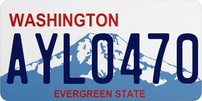 WA license plate AYL0470