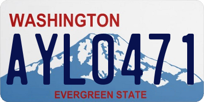 WA license plate AYL0471
