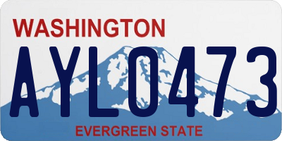 WA license plate AYL0473