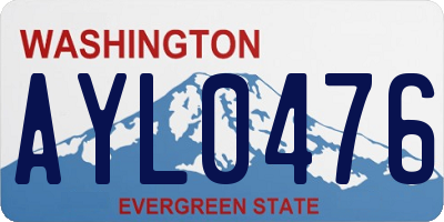 WA license plate AYL0476