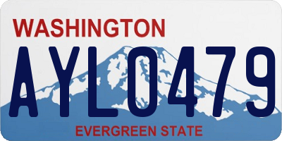 WA license plate AYL0479