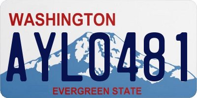 WA license plate AYL0481