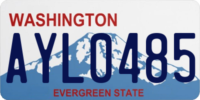 WA license plate AYL0485