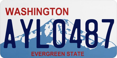 WA license plate AYL0487
