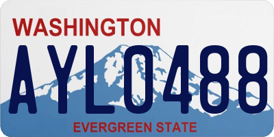 WA license plate AYL0488