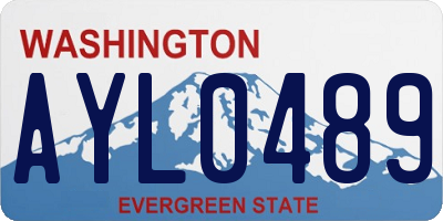 WA license plate AYL0489