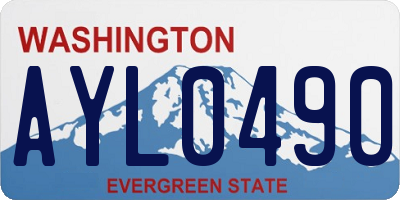 WA license plate AYL0490