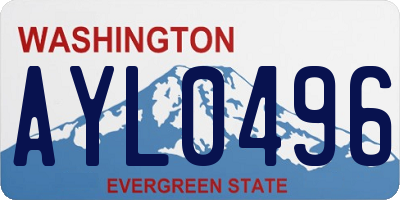 WA license plate AYL0496