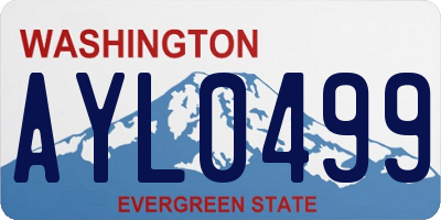 WA license plate AYL0499