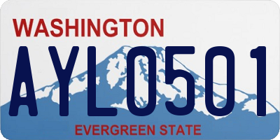 WA license plate AYL0501