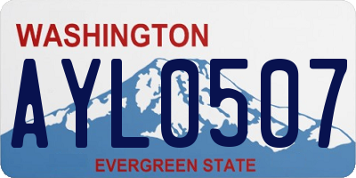 WA license plate AYL0507